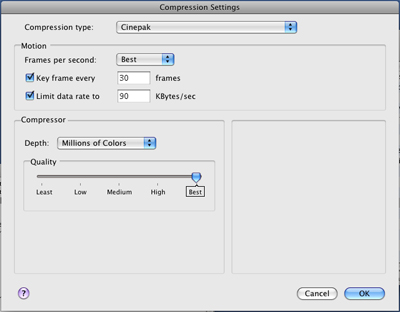 PcP Encodings - AVI (CD 1) - Video Settings